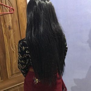 Black long hair wig